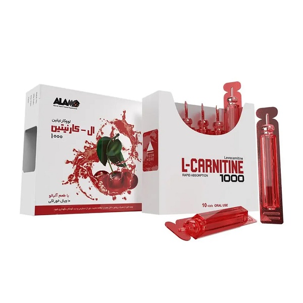 خرید و قیمت ال کارنیتین مایع آلامو 1000 میلی گرم 10 ویال Alamo L-Carnitine 1000